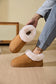 Women Faux Fur Round Toe Platform Slippers nicholesgifts