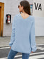 Openwork Dropped Shoulder Long Sleeve Sweater nicholesgifts