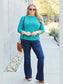Basic Bae Full Size Round Neck Batwing Sleeve Top nicholesgifts