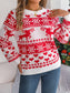 Christmas Element Round Neck Long Sleeve Sweater nicholesgifts