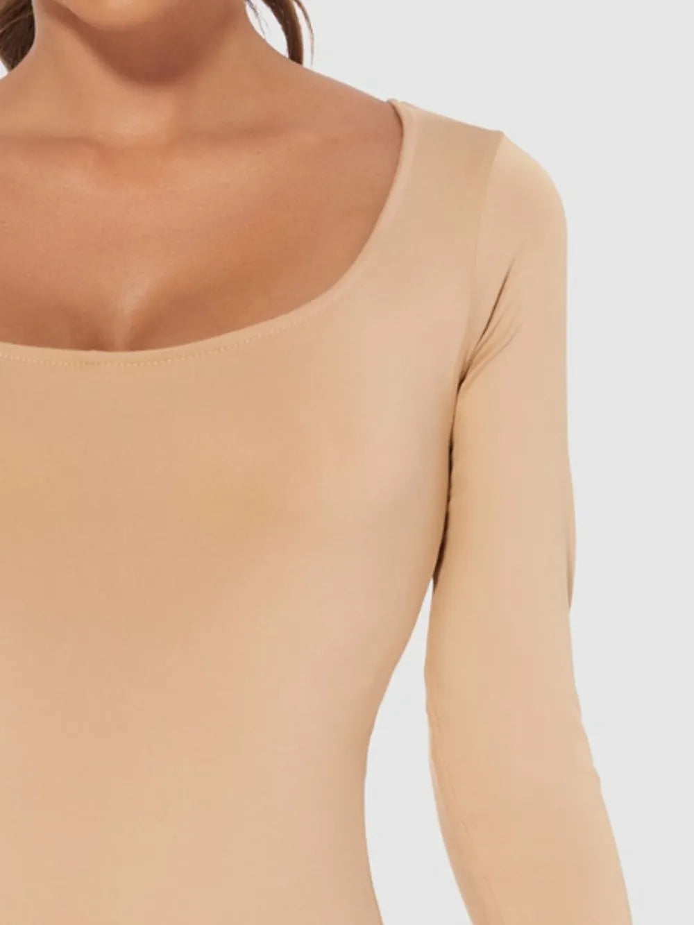 Full Size Scoop Neck Long Sleeve Bodysuit nicholesgifts