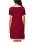 Contrast Trim Short Sleeve Lounge Dress nicholesgifts