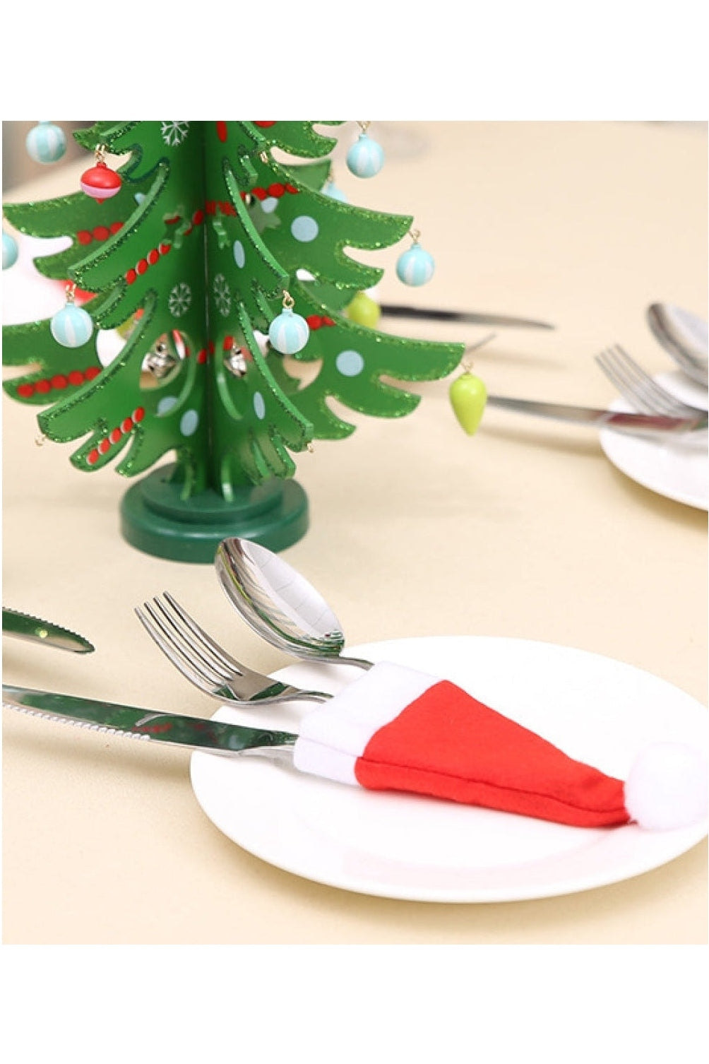 10-Pack Christmas Hat Shaped Cutlery Covers nicholesgifts