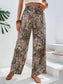 Women Printed Wide Leg Pants nicholesgifts