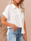 Full Size Button Up Short Sleeve Shirt Plus Size nicholesgifts