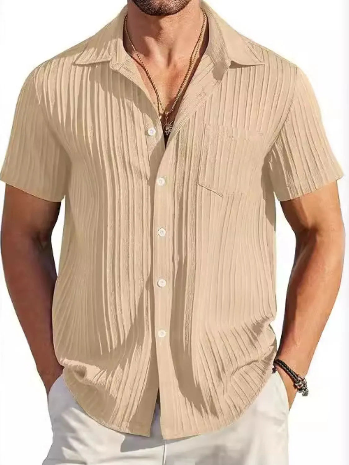 Men's Full Size Button Up Short Sleeve Shirt Plus Size NicholesGifts