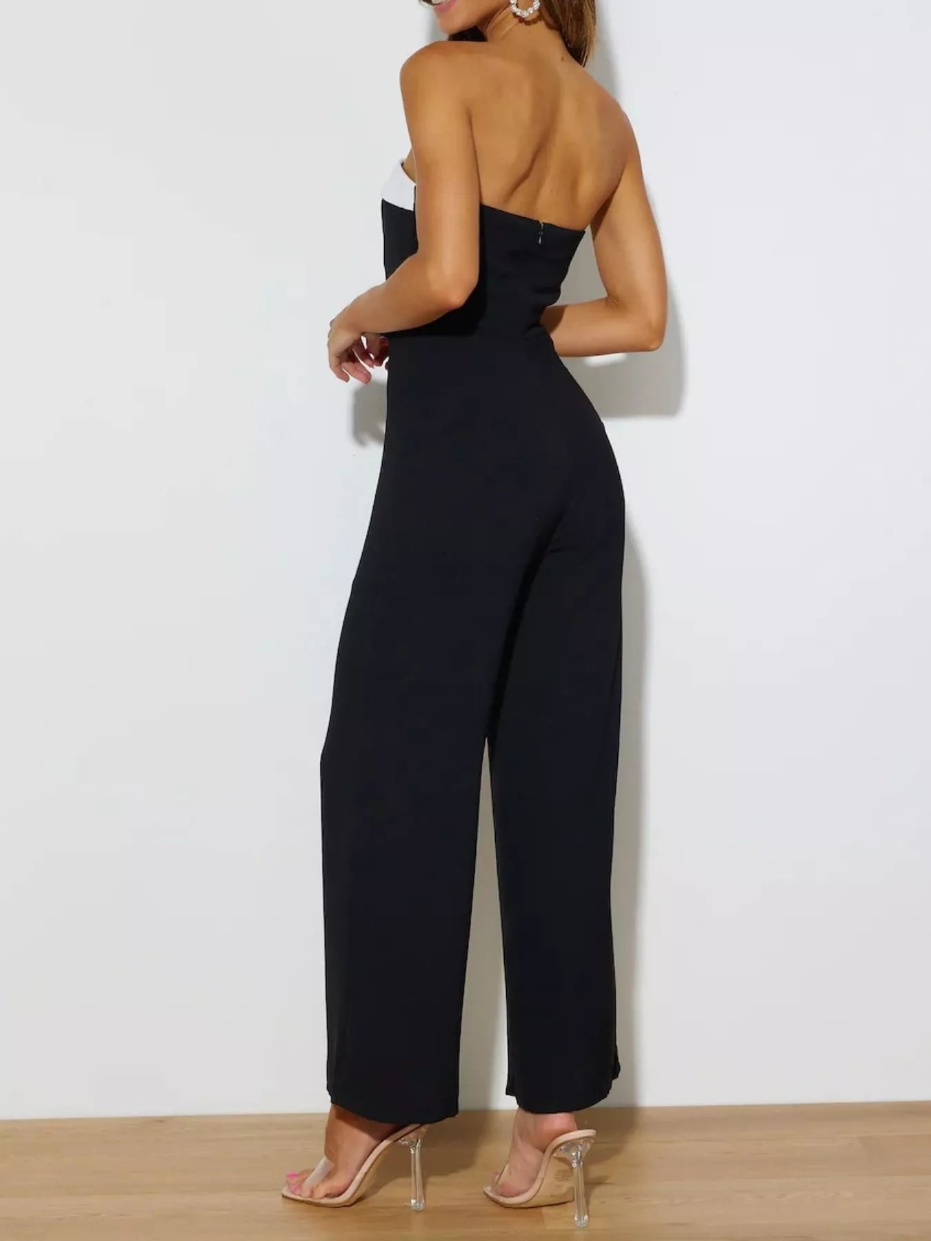 Contrast Tube Wide Leg Jumpsuit nicholesgifts