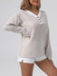 Striped Button Detail Long Sleeve Top nicholesgifts