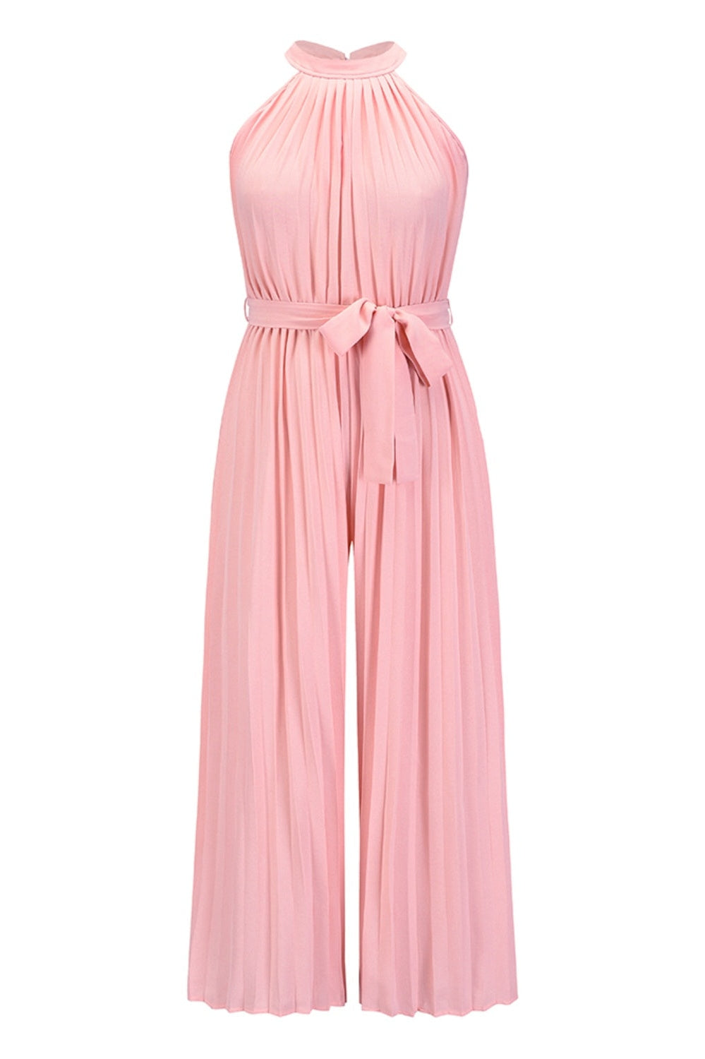 Cutout Tied Pleated Sleeveless Jumpsuit nicholesgifts