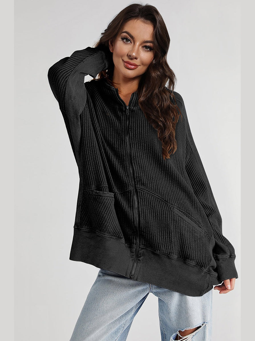 Zip-Up Long Sleeve Jacket nicholesgifts