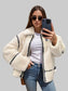 Women Zip Up Long Sleeve Sherpa Jacket nicholesgifts