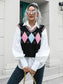 Geometric V-Neck Sweater Vest nicholesgifts