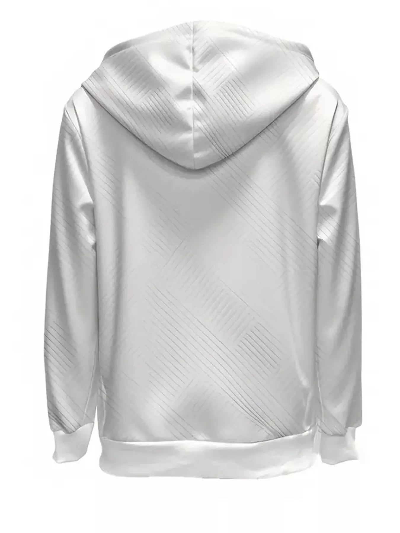 Texture Zip-Up Hoodie with Drawstring NicholesGifts