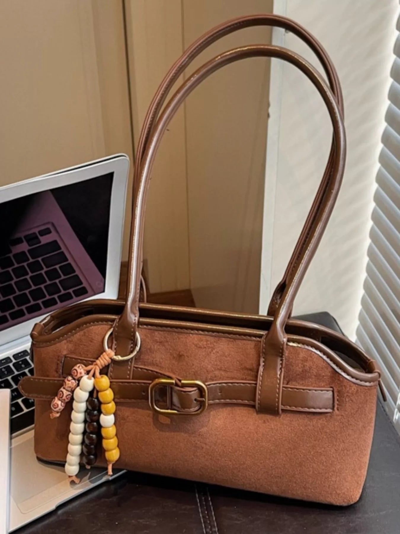 Buckle Decor Shoulder Bag nicholesgifts