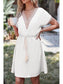 Women Tassel V-Neck Short Sleeve Summer Dress nicholesgifts