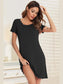 Round Neck Short Sleeve Lounge Dress nicholesgifts