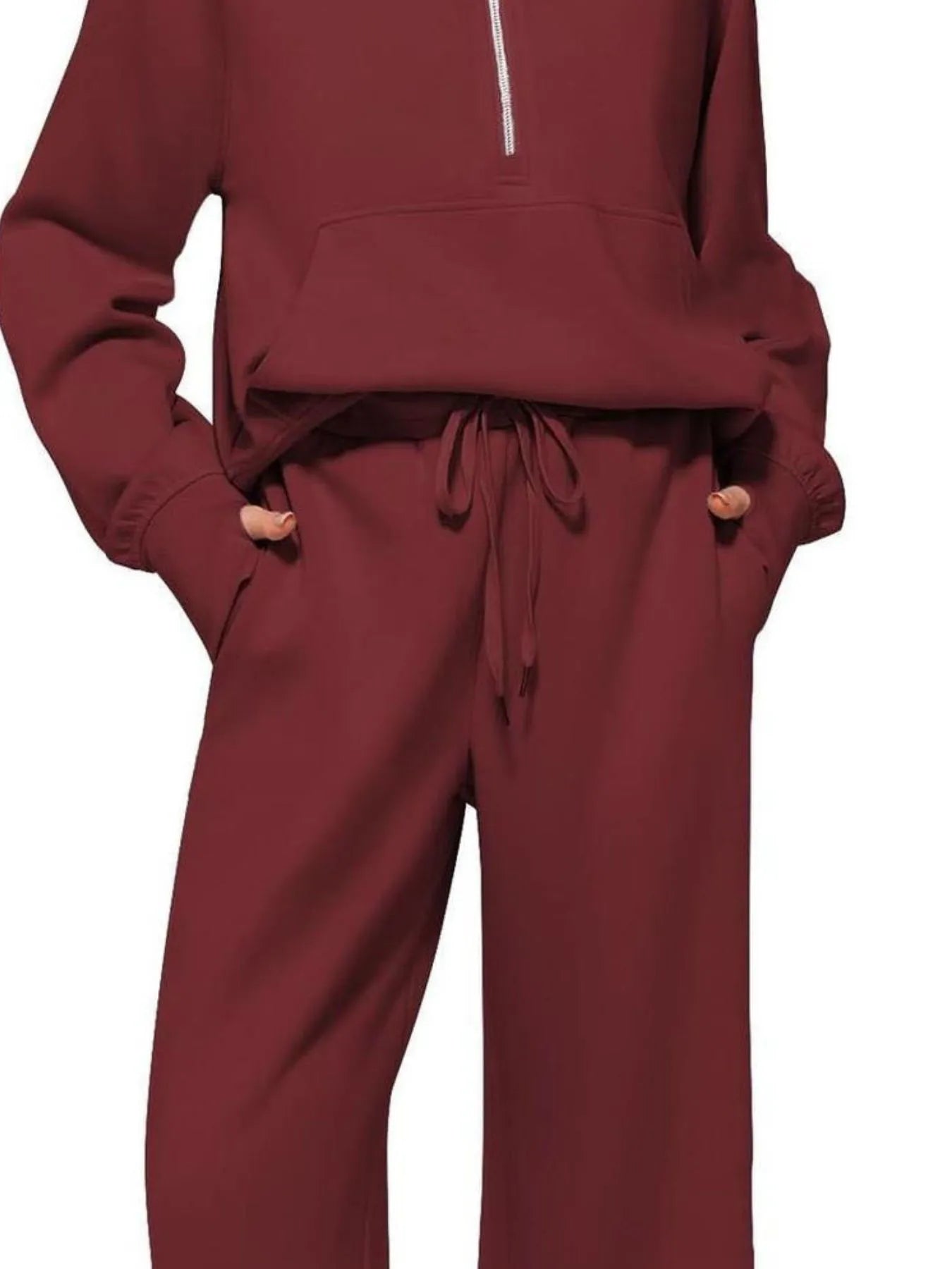 Half Zip Long Sleeve Top and Pants Set NicholesGifts