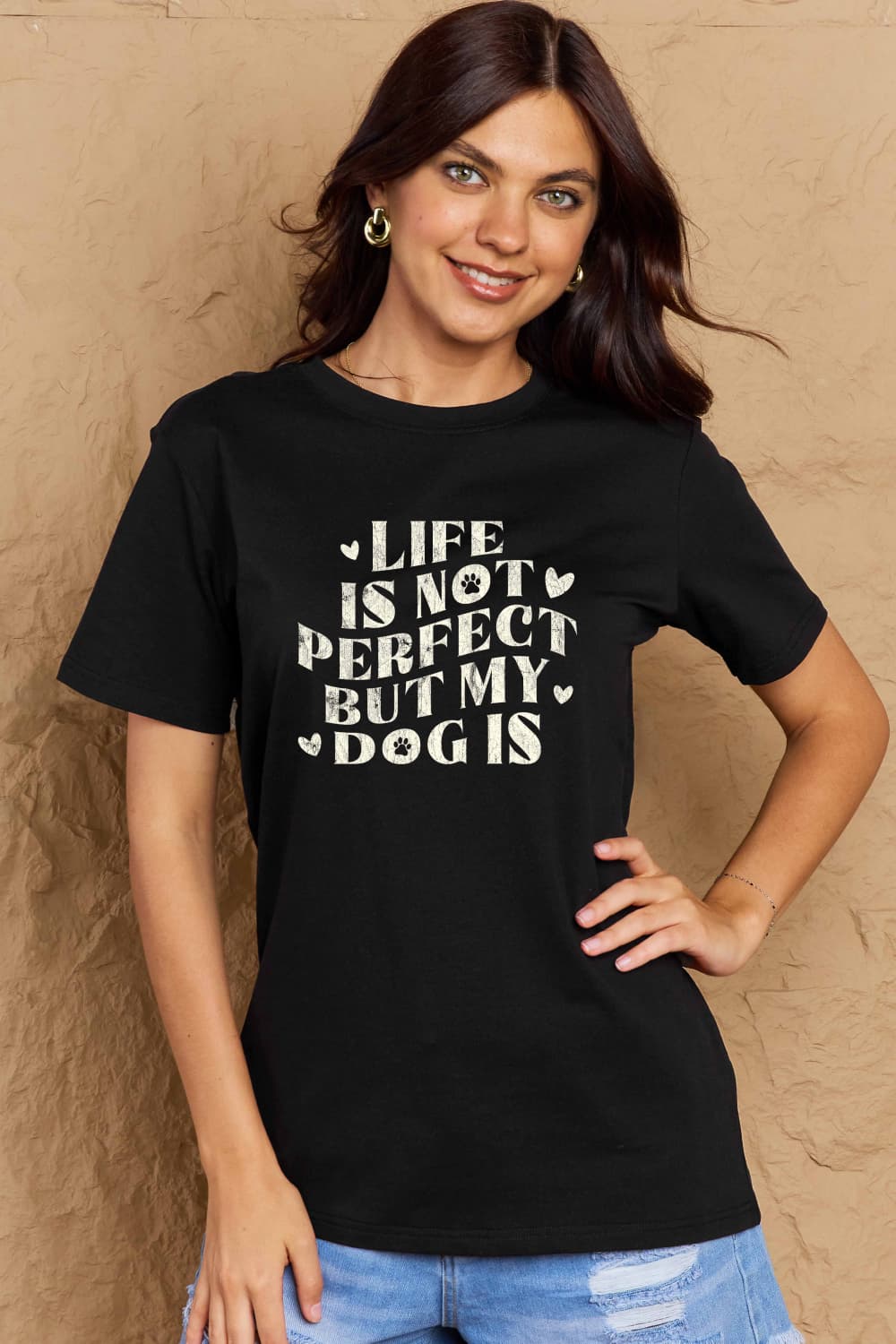 Simply Love Full Size Dog Slogan Graphic Cotton T-Shirt nicholesgifts