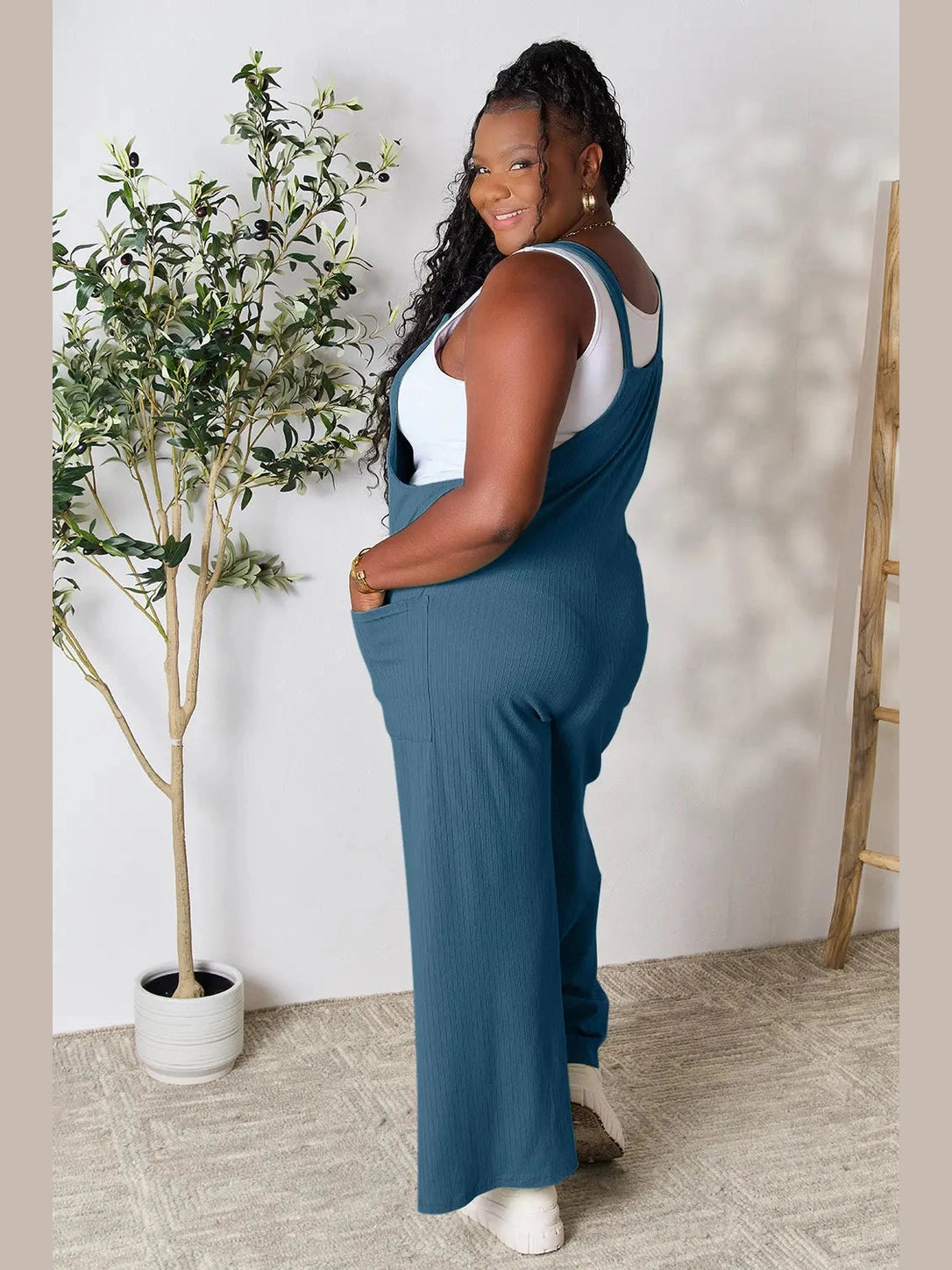 Double Take Full Size Wide Strap Overall with Pockets Trendsi