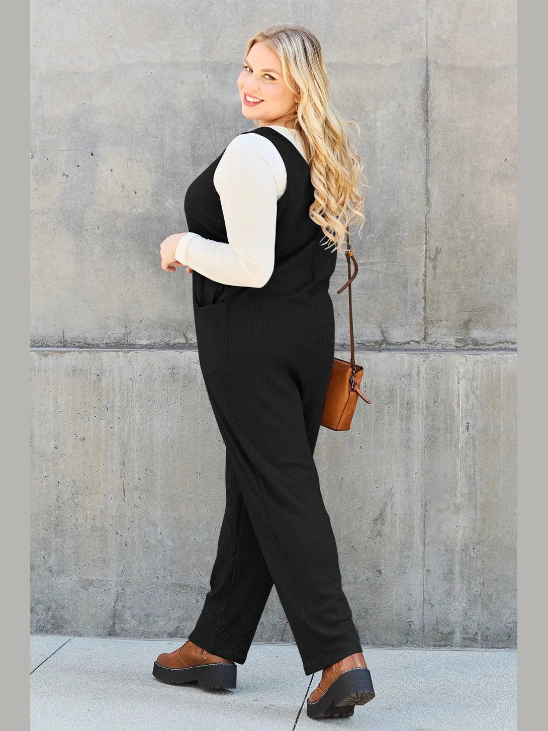 Double Take Full Size Sleeveless Straight Jumpsuit nicholesgifts