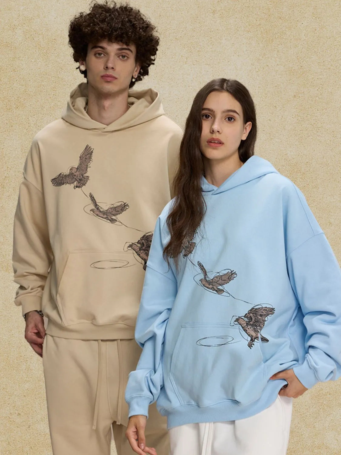 Men's Graphic Long Sleeve Hoodie with Kangaroo Pocket NicholesGifts