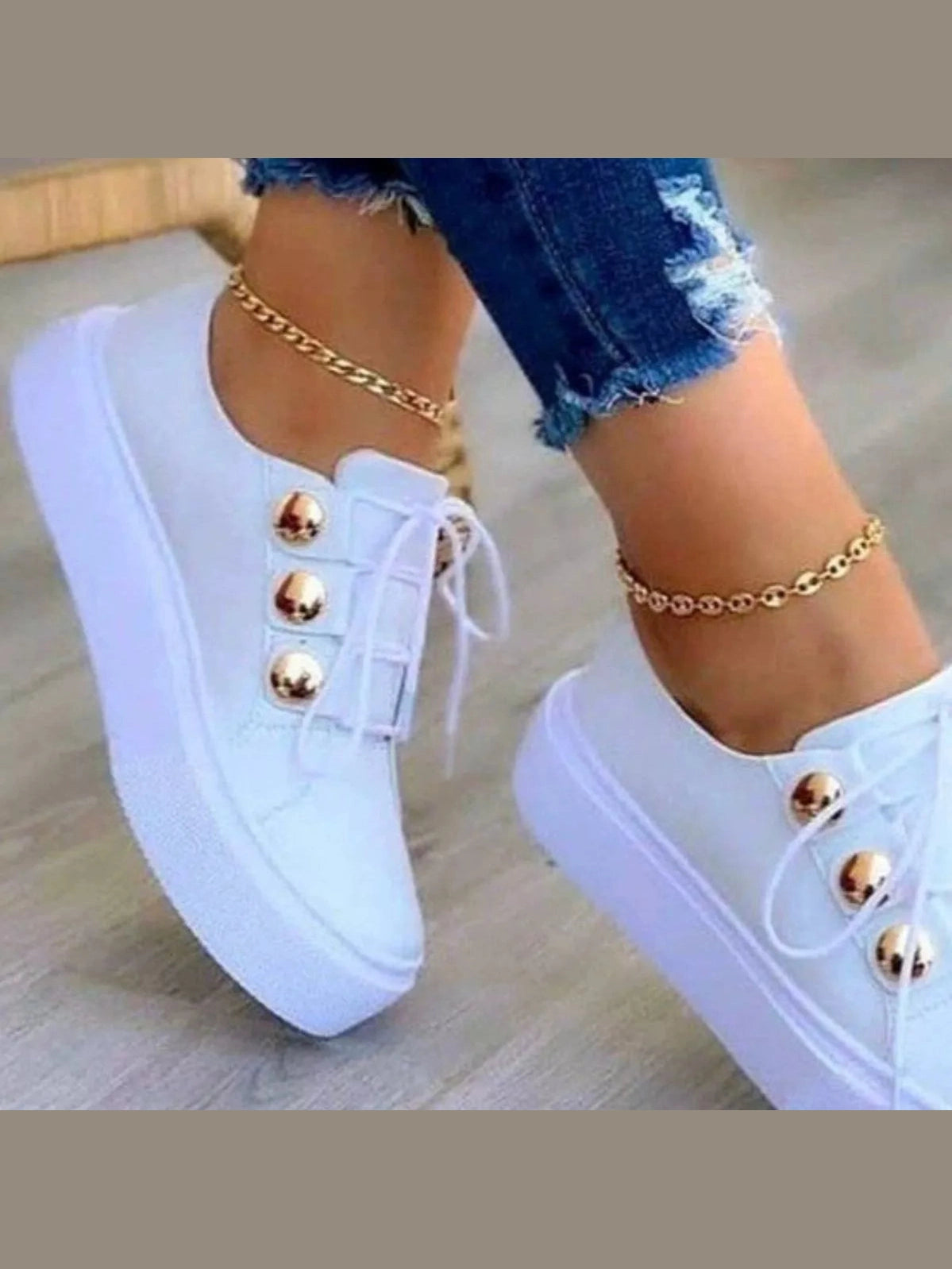 Women Round Toe Platform Sneakers nicholesgifts