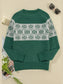 Women Graphic Round Neck Long Sleeve Sweater nicholesgifts