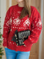 Christmas Element Round Neck Long Sleeve Sweater nicholesgifts
