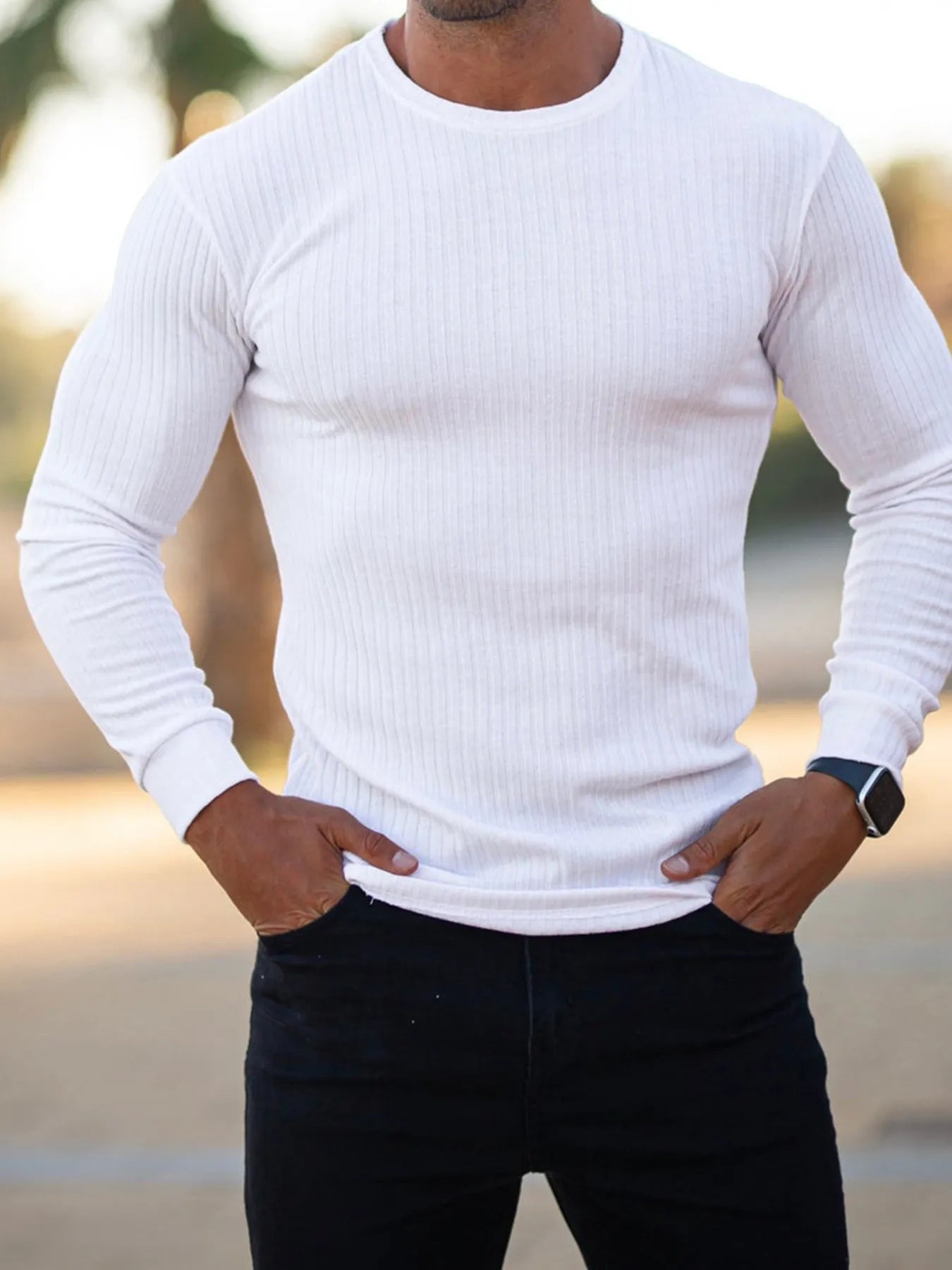 Men's Plus Size Long Sleeve Fitted T-Shirt NicholesGifts