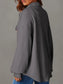 Textured Button Up Long Sleeve Shacket nicholesgifts