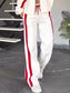 Full Size Contrast Stripe Zip Up Jacket and Pants Set Plus Size nicholesgifts