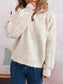 Quarter Zip Ribbed Hem Sweater nicholesgifts