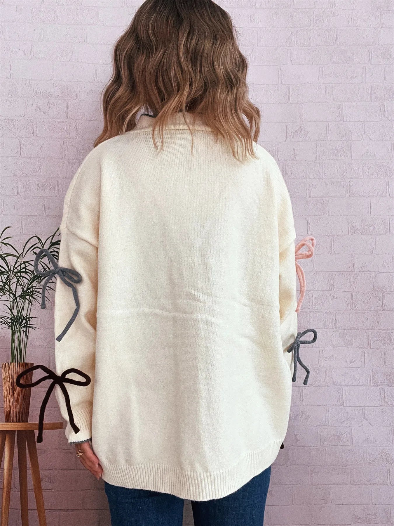 Bow Tie Button Up Cardigan