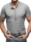 Men's Casual Henley Short Sleeve Button Top nicholesgifts