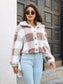 Women Plaid Dropped Shoulder Buttoned Jacket nicholesgifts