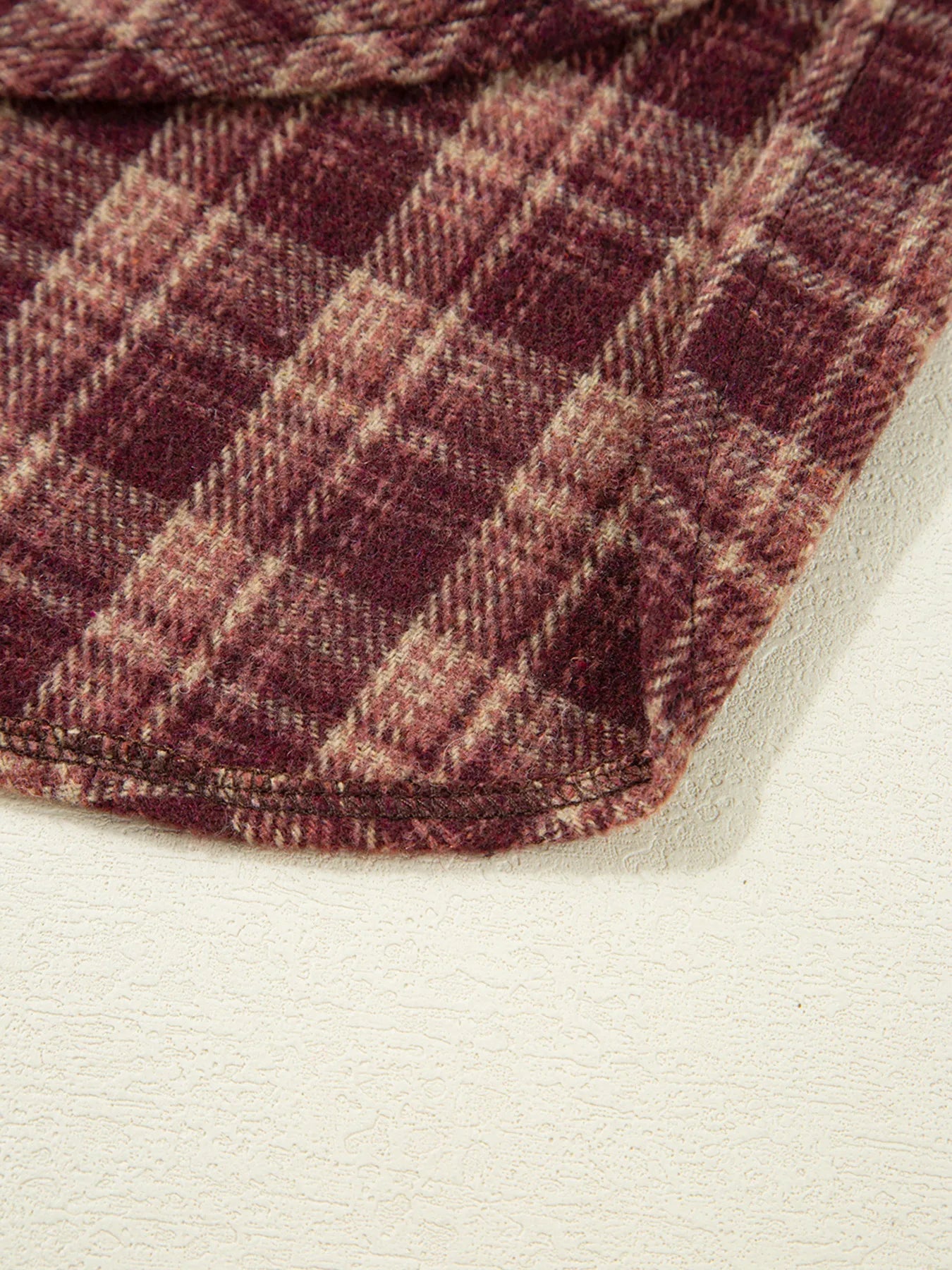 Plaid Patchwork Drop Shoulder Sweatshirt Trendsi