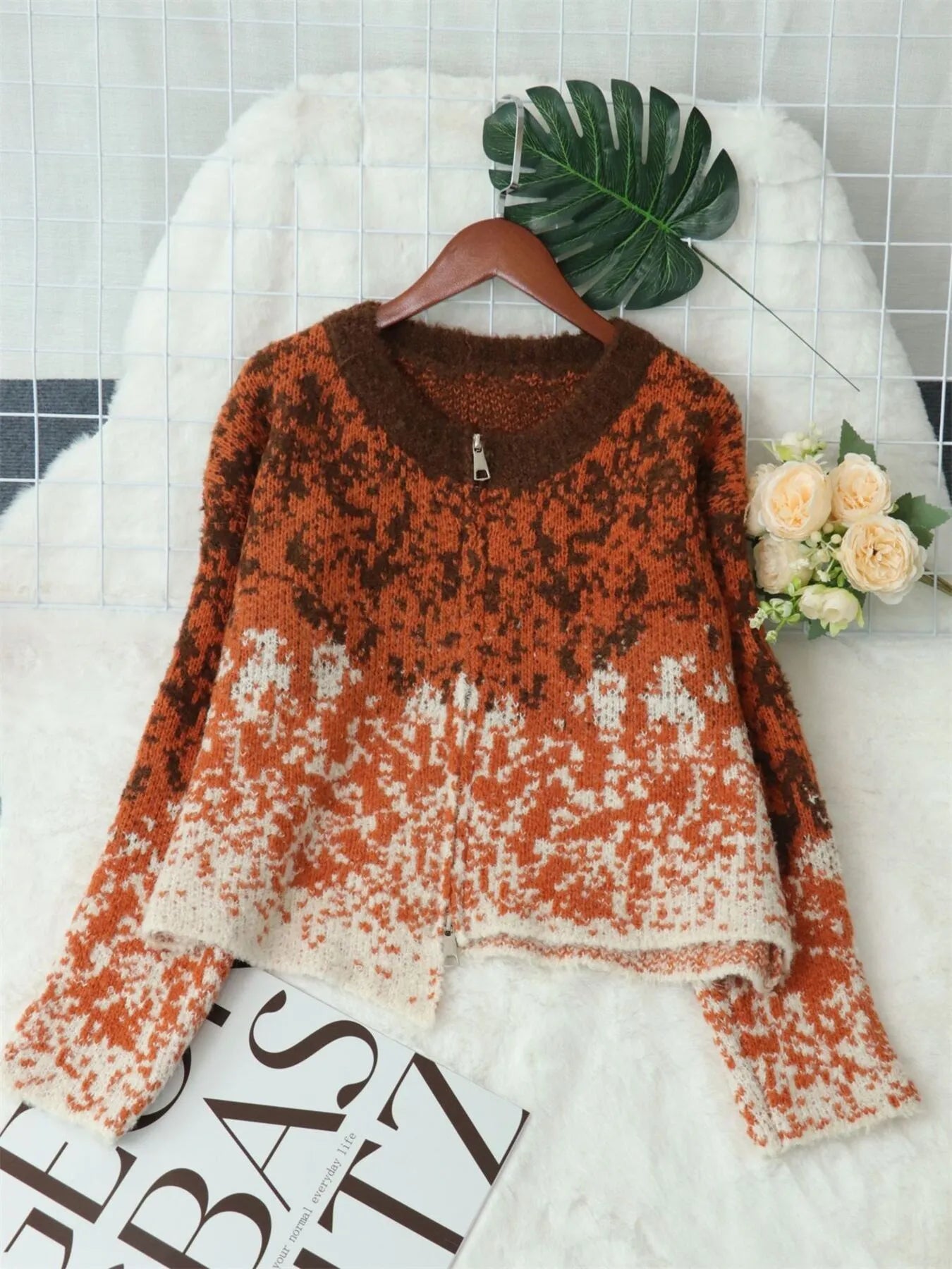 Asymmetrical Hem Zip Up Cardigan