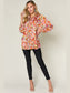 Women Double Take Full Size Printed Button Up Long Sleeve Shirt nicholesgifts