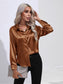 Collared Neck Buttoned Long Sleeve Shirt nicholesgifts