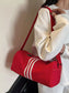 Striped Adjustable Strap Duffel Bag nicholesgifts
