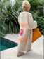 Letter Dropped Shoulder Long Sleeve Cardigan nicholesgifts