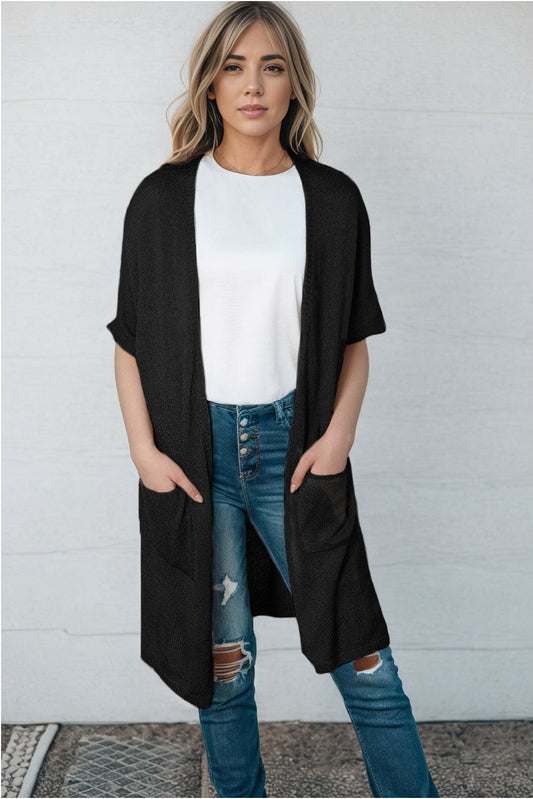 NicholesGifts Women Open Front Sweater Cardigan with Pockets NicholesGifts