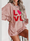 Women Valentine’s Day LOVE Round Neck Long Sleeve Sweatshirt nicholesgifts