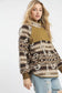 Umgee Aztec Print Sherpa Pullover Trendsi