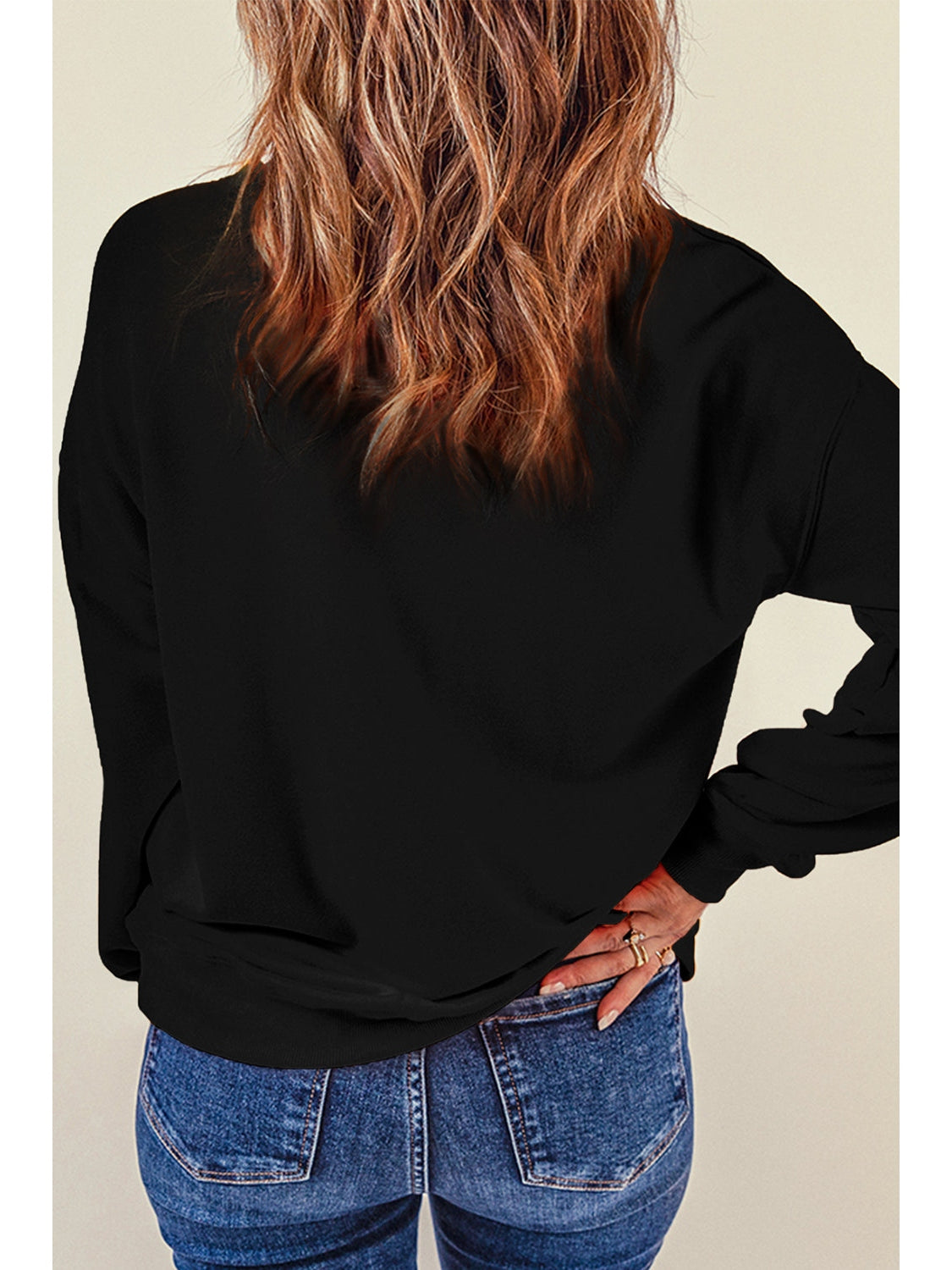 Graphic Round Neck Long Sleeve Sweatshirt nicholesgifts