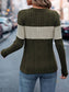 Color Block Round Neck Long Sleeve Top nicholesgifts