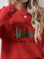 Christmas Tree Graphic Round Neck Sweatshirt nicholesgifts