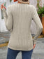 Decorative Button Round Neck Long Sleeve T-Shirt nicholesgifts