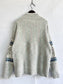 Geometric Mock Neck Dropped Shoulder Sweater nicholesgifts