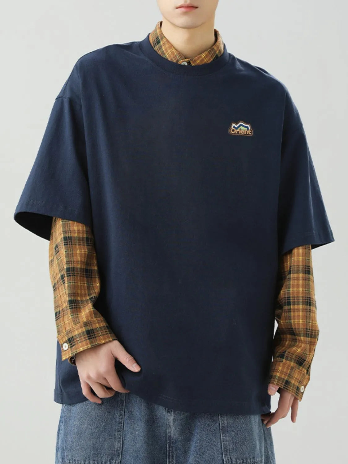 Men's Plus Size Round Neck Half Sleeve T-Shirt Trendsi